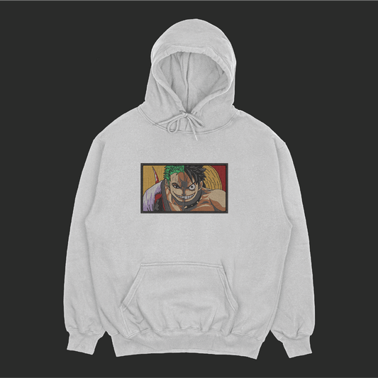 zoro x luffy Embroidered Hoodie - One Piece